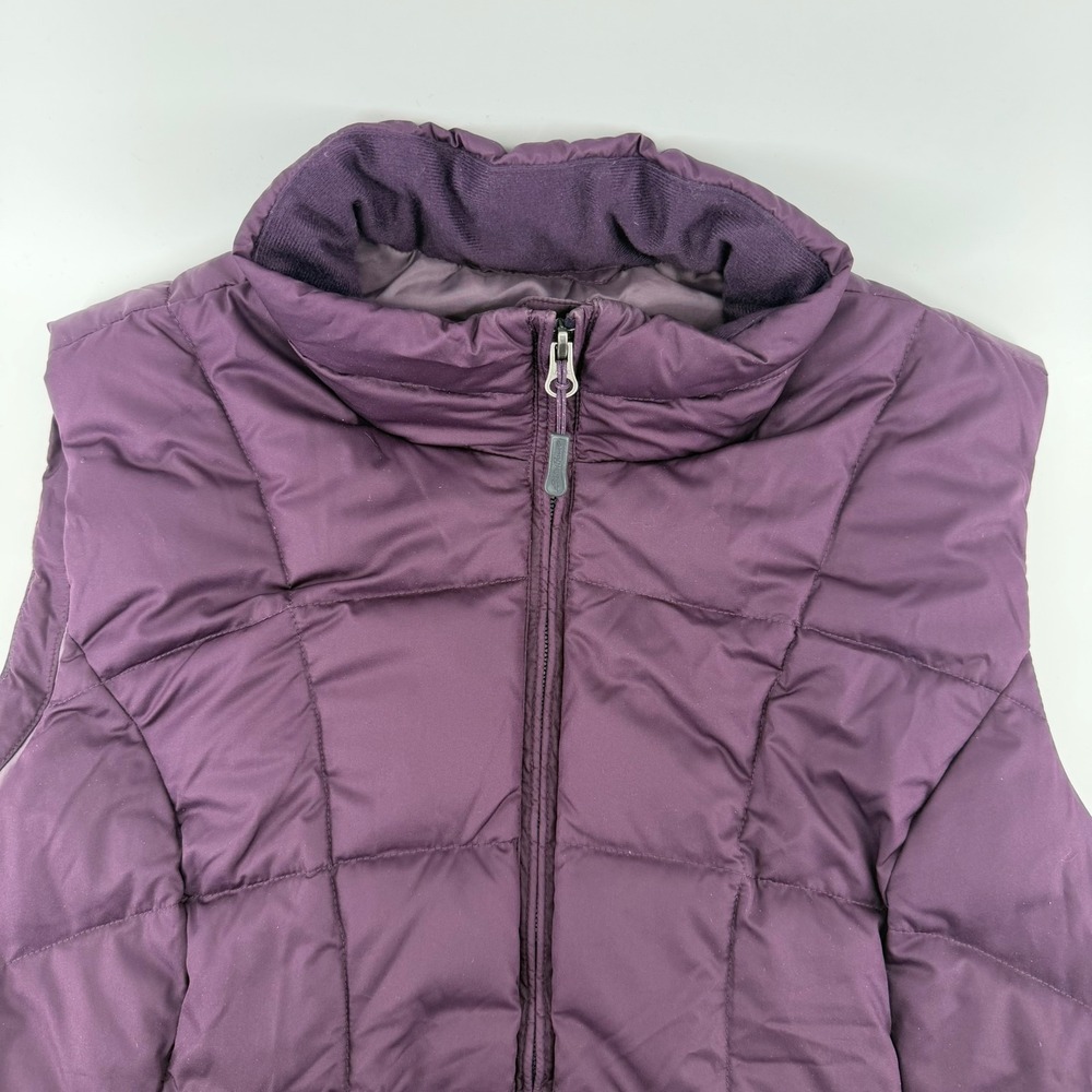 Eddie Bauer Womens Vest Size L Purple Full Zip Puffer Sleeveless Outdoor